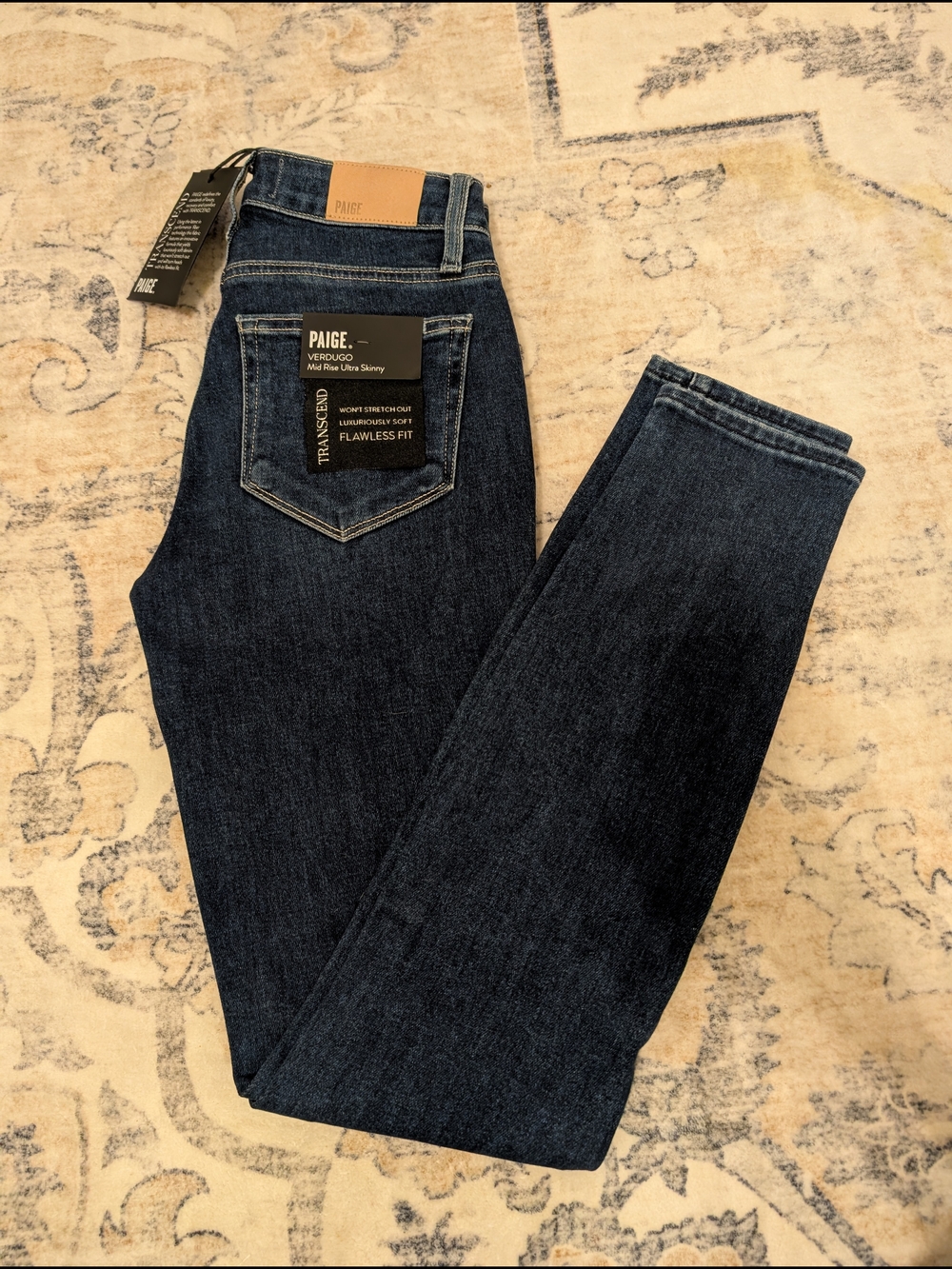 PAIGE Dark Blue Verdugo Skinny Jeans